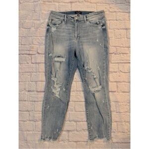 Paint Splatter Judy Blue Boyfriend Jeans, size 13/31